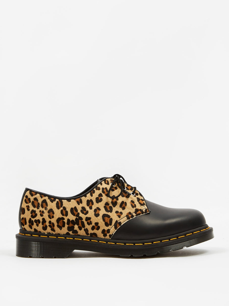 Dr. Martens Dr. Martens 1461 - Black Polished Smooth/Leopard - Black