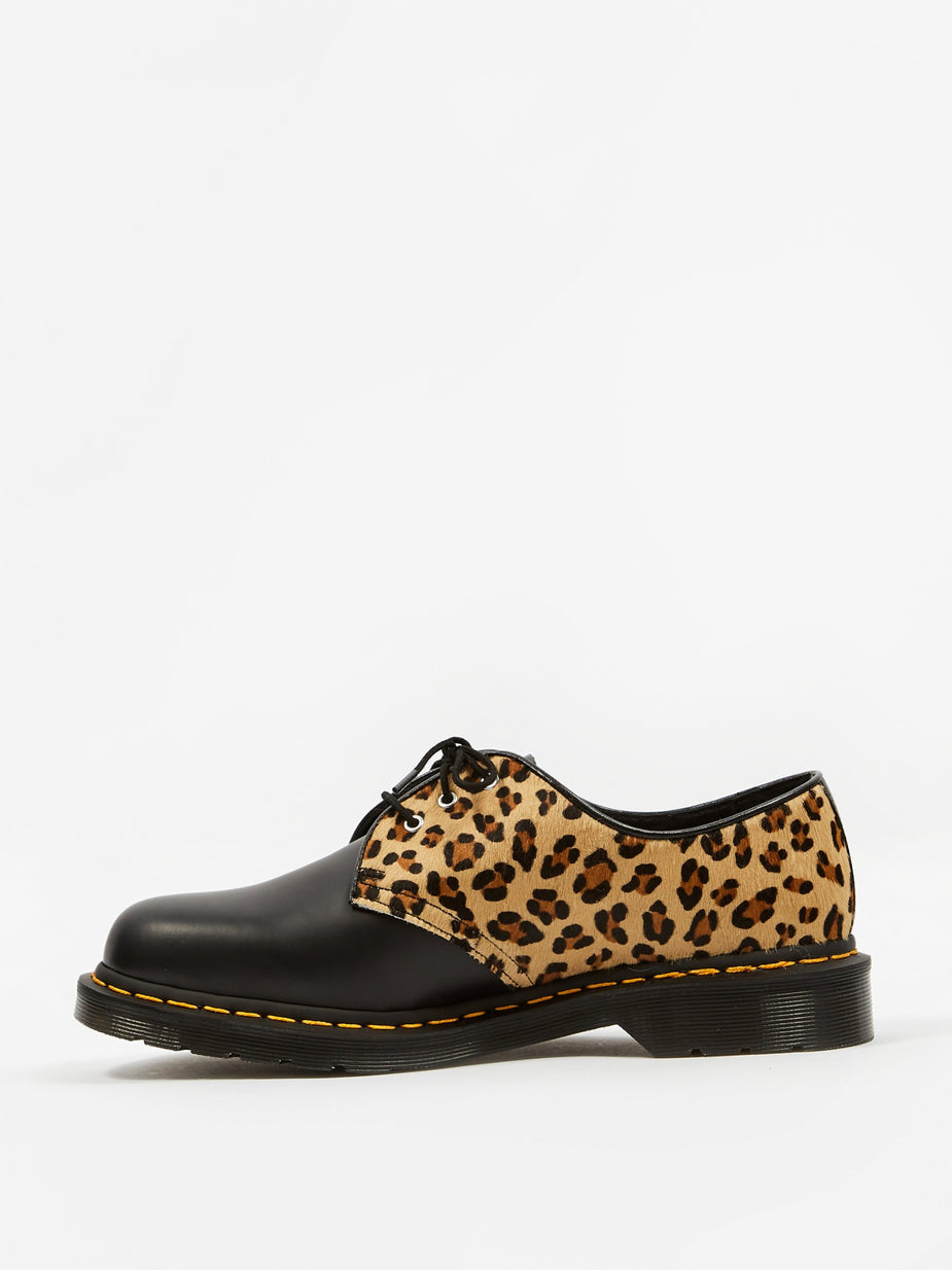 Dr. Martens Dr. Martens 1461 - Black Polished Smooth/Leopard - Black