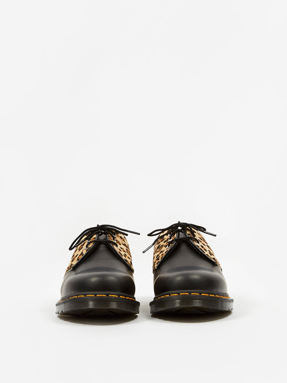 Dr. Martens Dr. Martens 1461 - Black Polished Smooth/Leopard - Black