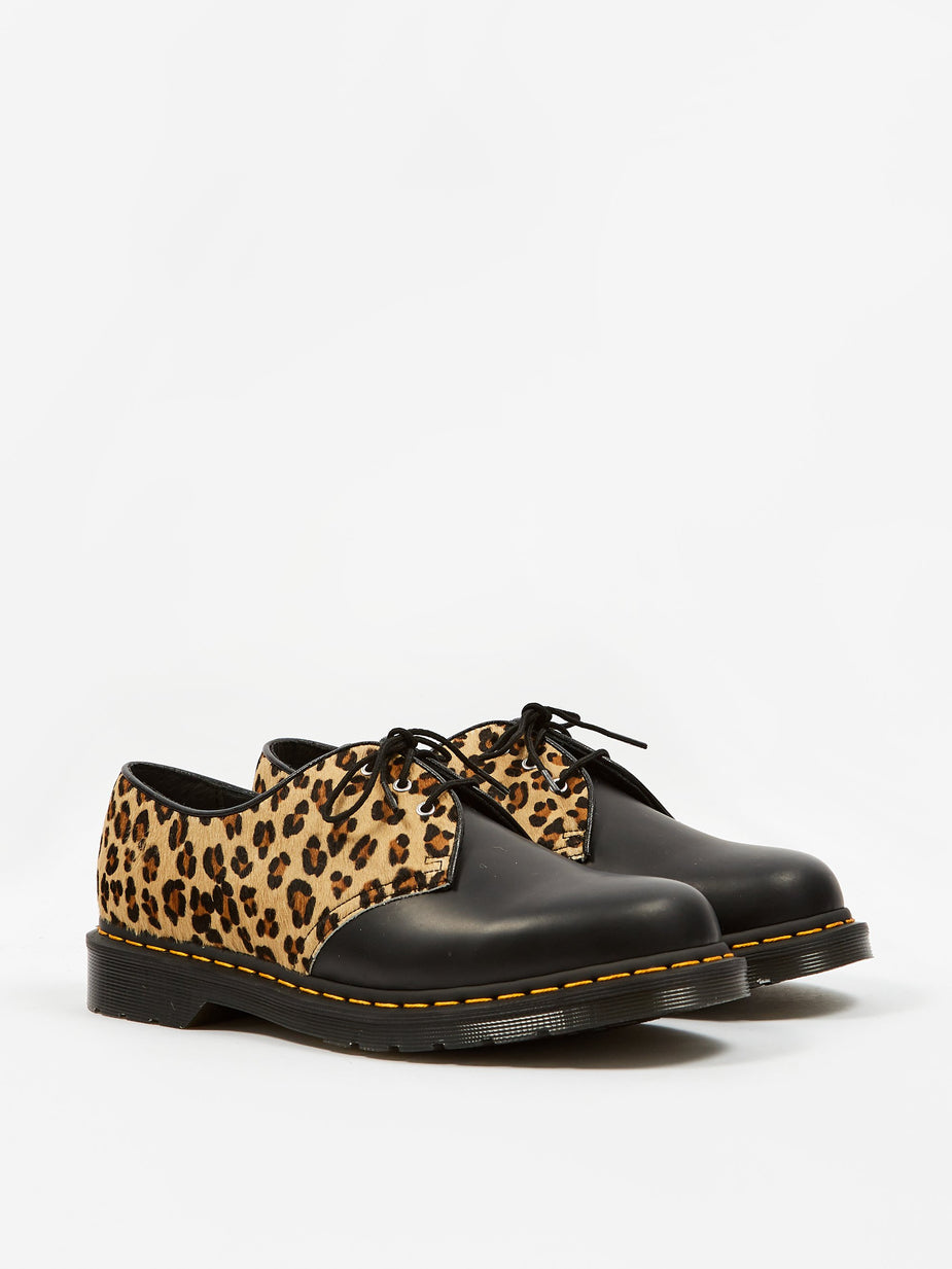 Dr. Martens Dr. Martens 1461 - Black Polished Smooth/Leopard - Black