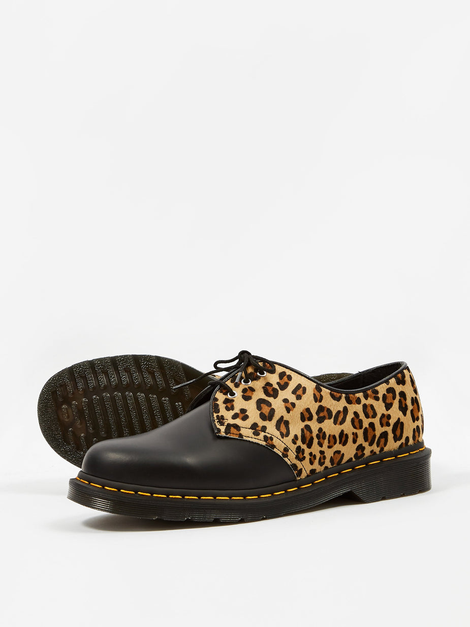 Dr. Martens Dr. Martens 1461 - Black Polished Smooth/Leopard - Black
