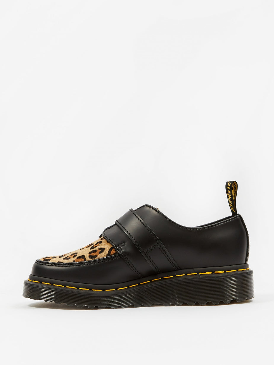 Dr. Martens Dr. Martens Ramsey Monk - Black Polished Smooth/Leopard - Black