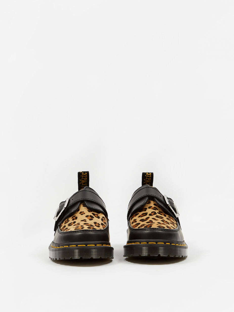Dr. Martens Dr. Martens Ramsey Monk - Black Polished Smooth/Leopard - Black