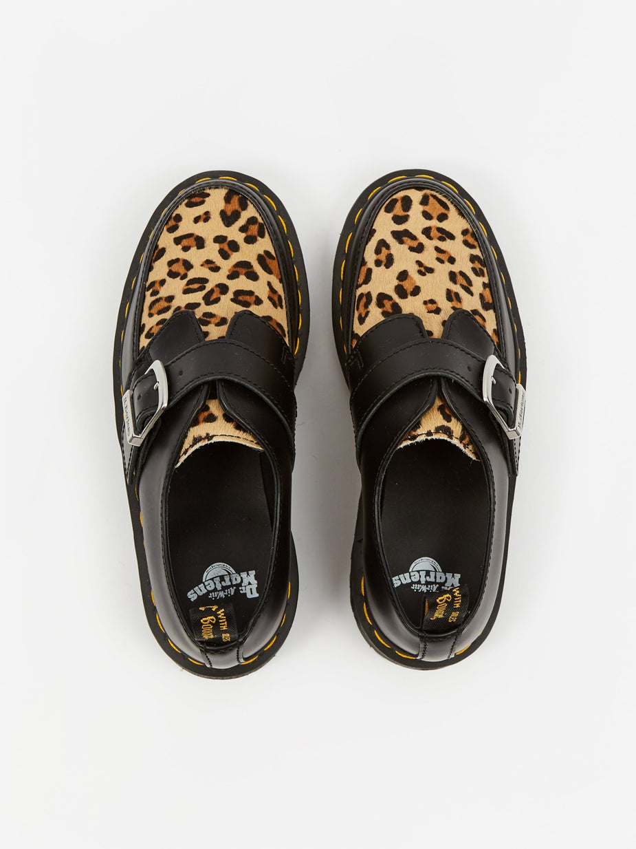 Dr. Martens Dr. Martens Ramsey Monk - Black Polished Smooth/Leopard - Black