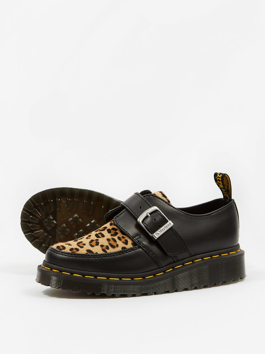 Dr. Martens Dr. Martens Ramsey Monk - Black Polished Smooth/Leopard - Black