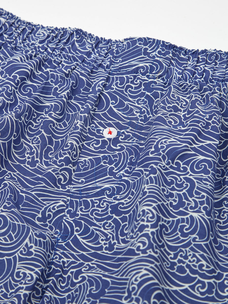 Druthers. Druthers Waves Boxer - Dark Blue - Blue