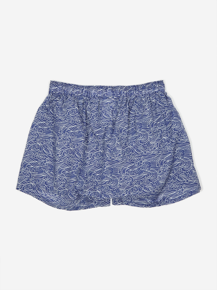 Druthers. Druthers Waves Boxer - Dark Blue - Blue