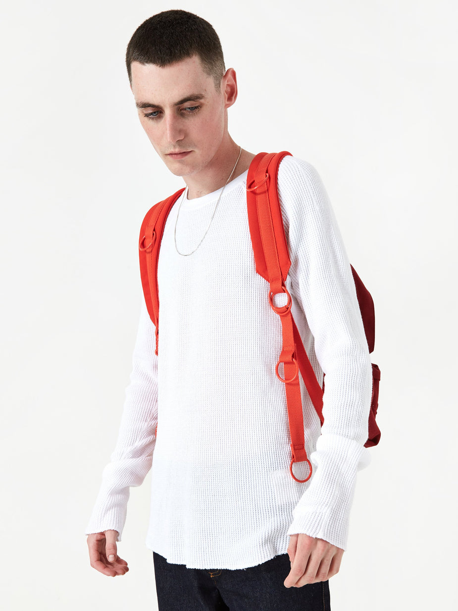 Eastpak Eastpak x Raf Simons Padded Loop Backpack - Burgundy/Orange - Orange