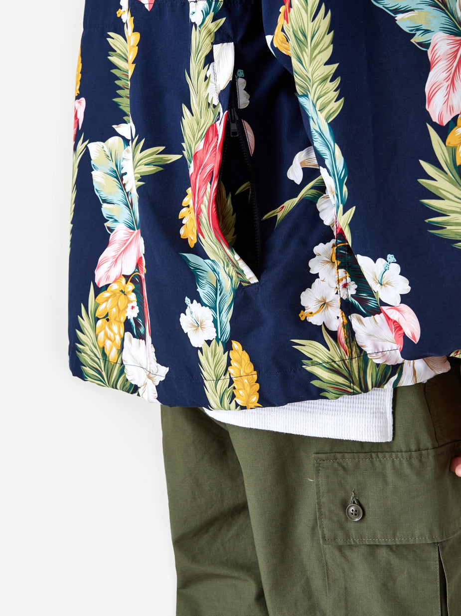 Engineered Garments Engineered Garments Atlantic Parka - Navy Hawaiian Floral - Blue