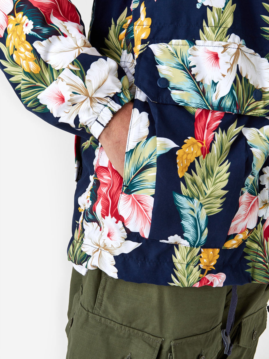 Engineered Garments Engineered Garments Atlantic Parka - Navy Hawaiian Floral - Blue