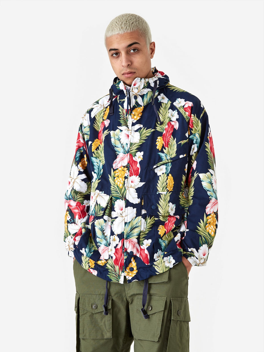 Engineered Garments Engineered Garments Atlantic Parka - Navy Hawaiian Floral - Blue