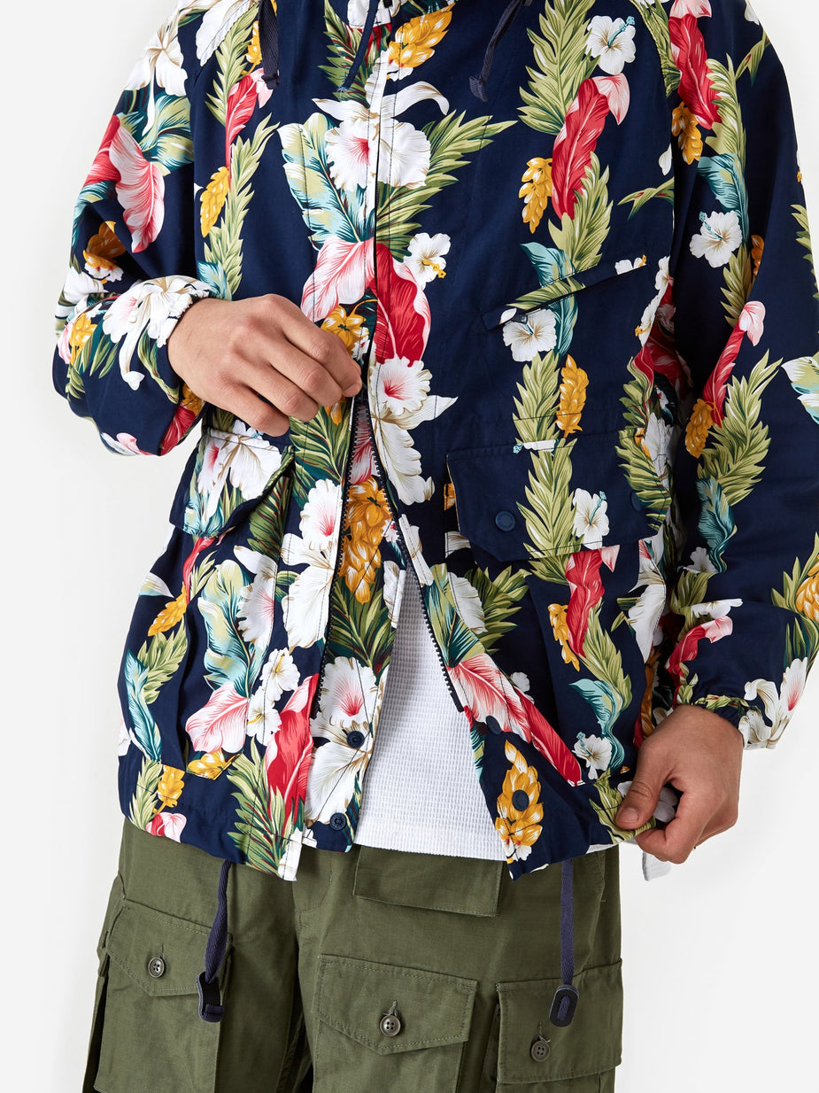 Engineered Garments Engineered Garments Atlantic Parka - Navy Hawaiian Floral - Blue