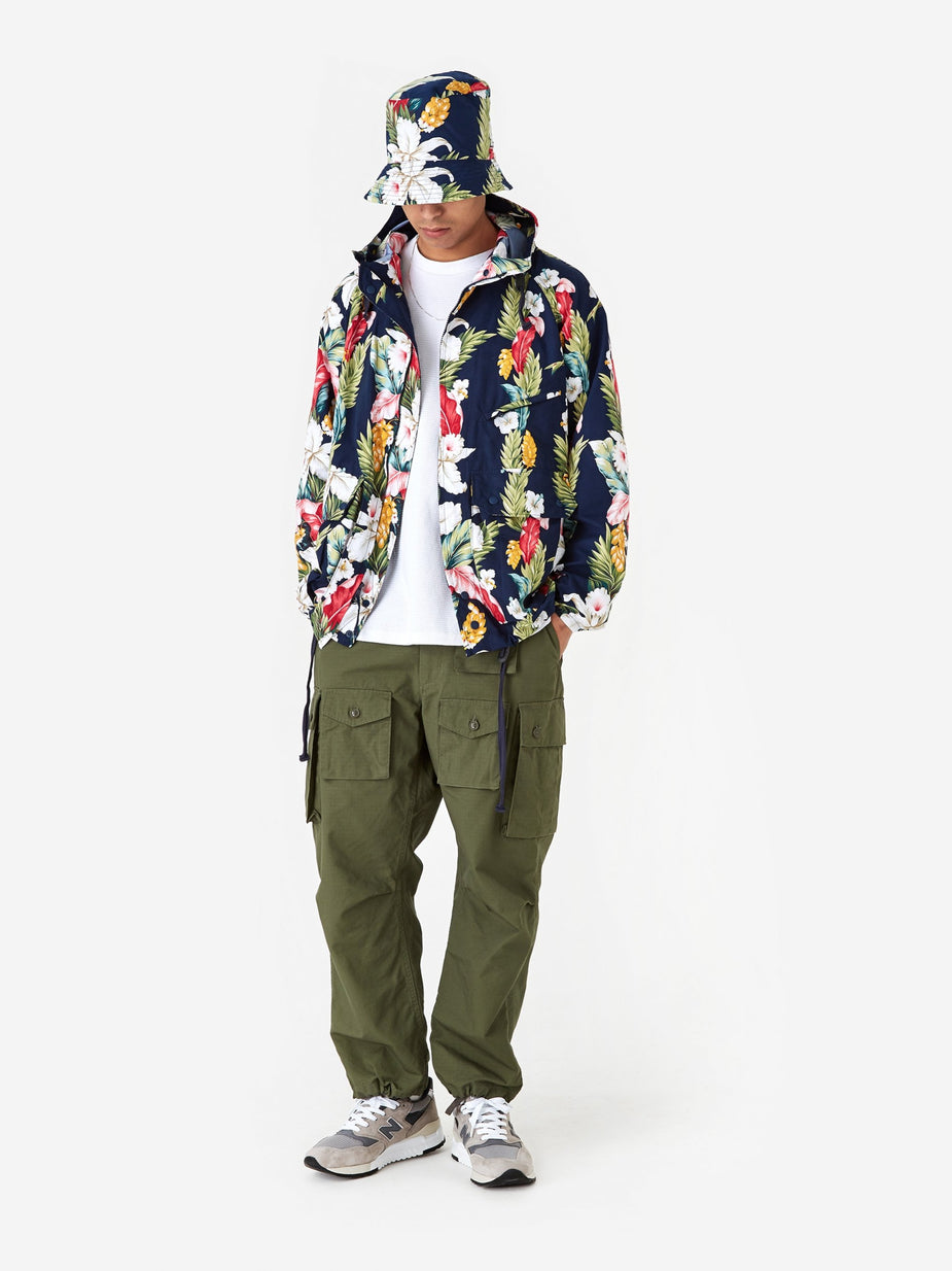 Engineered Garments Engineered Garments Atlantic Parka - Navy Hawaiian Floral - Blue