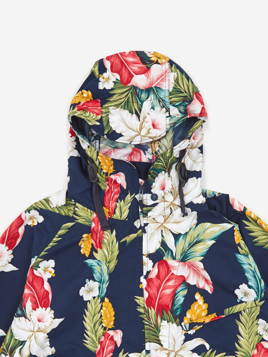 Engineered Garments Engineered Garments Atlantic Parka - Navy Hawaiian Floral - Blue