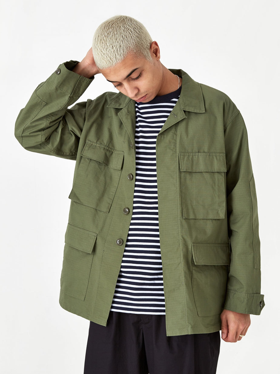 Engineered Garments Engineered Garments BDU Jacket - Olive Cotton Ripstop - Green