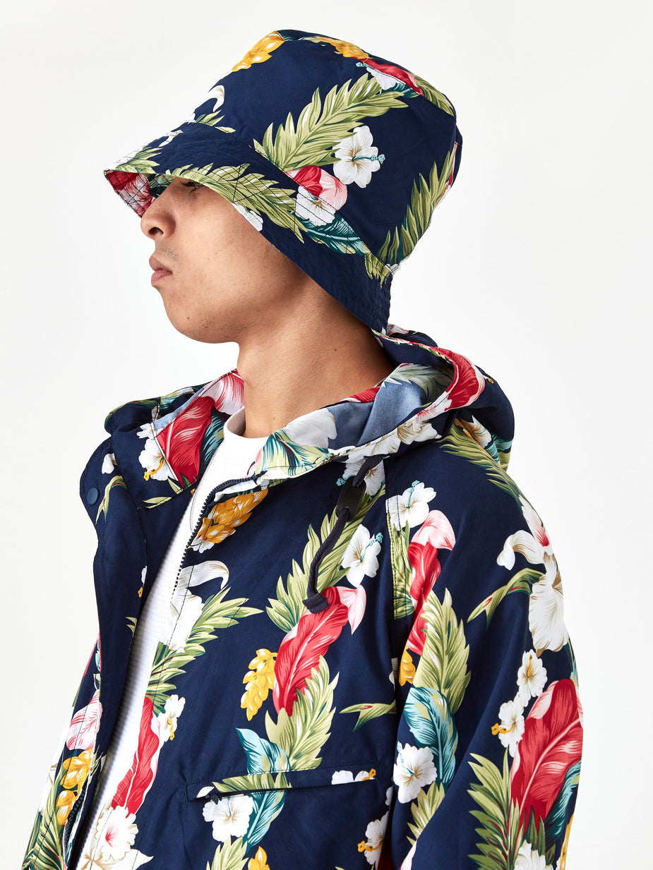 Engineered Garments Engineered Garments Bucket Hat - Navy Hawaiian Floral - Blue