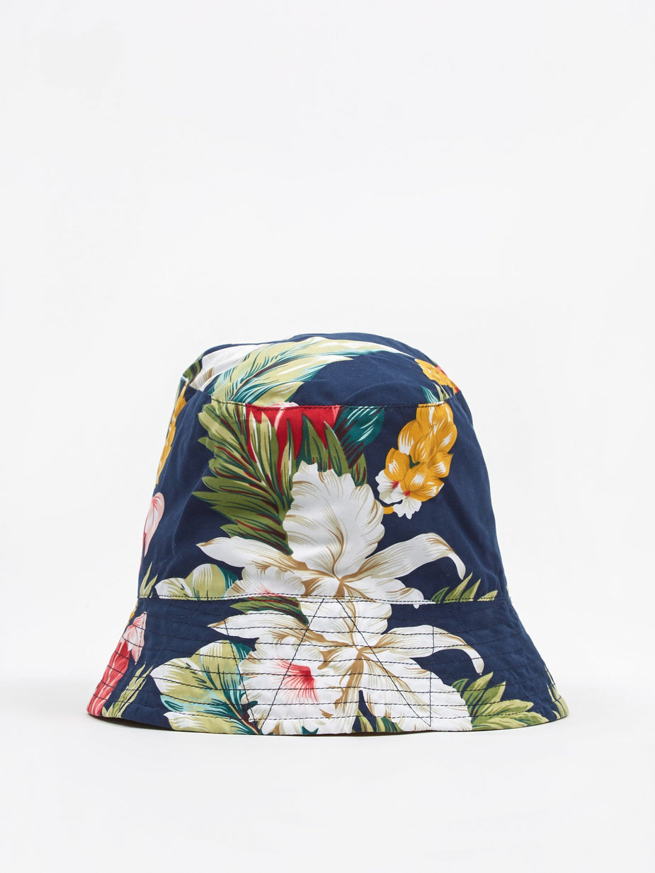 Engineered Garments Engineered Garments Bucket Hat - Navy Hawaiian Floral - Blue