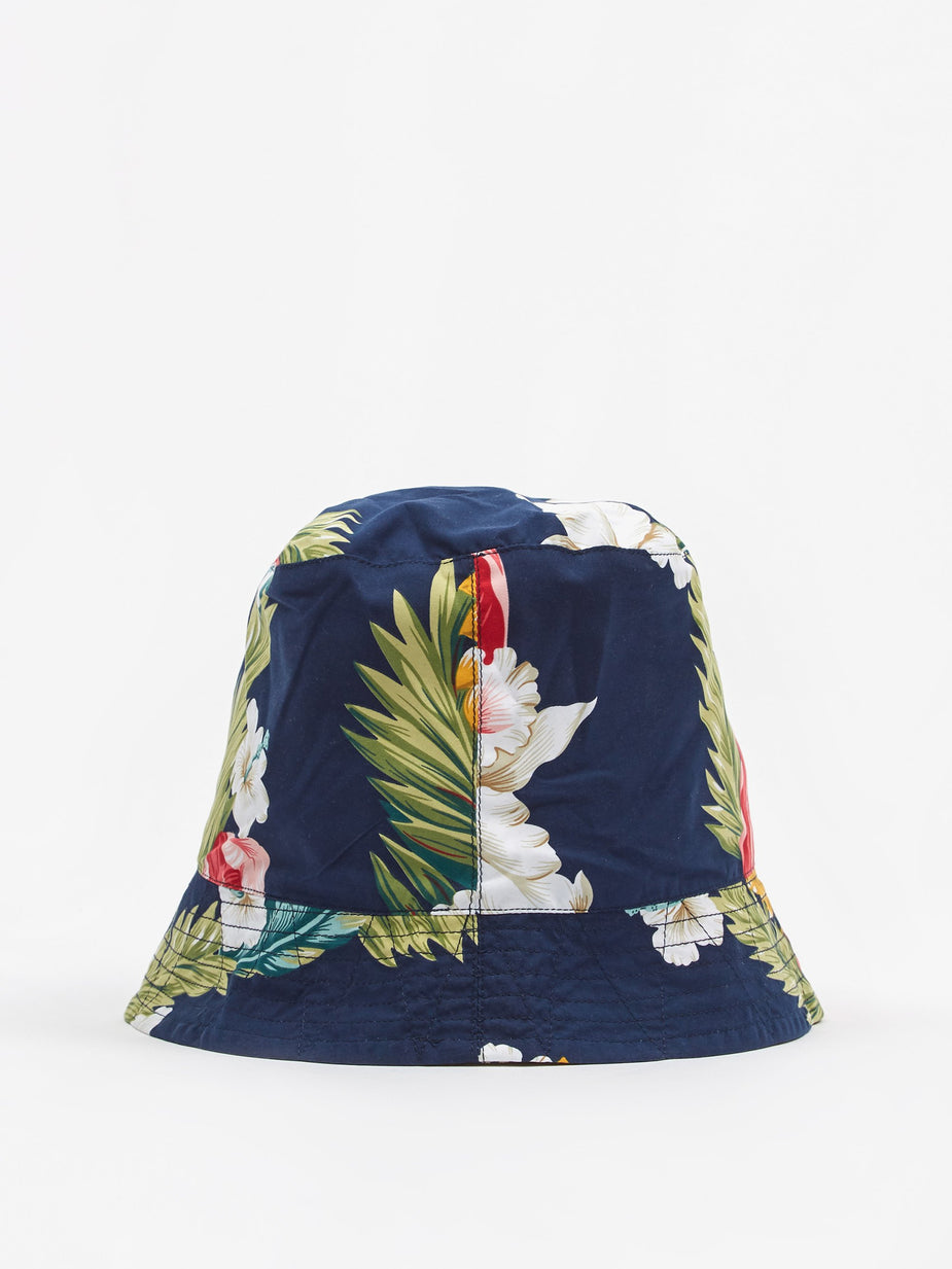 Engineered Garments Engineered Garments Bucket Hat - Navy Hawaiian Floral - Blue