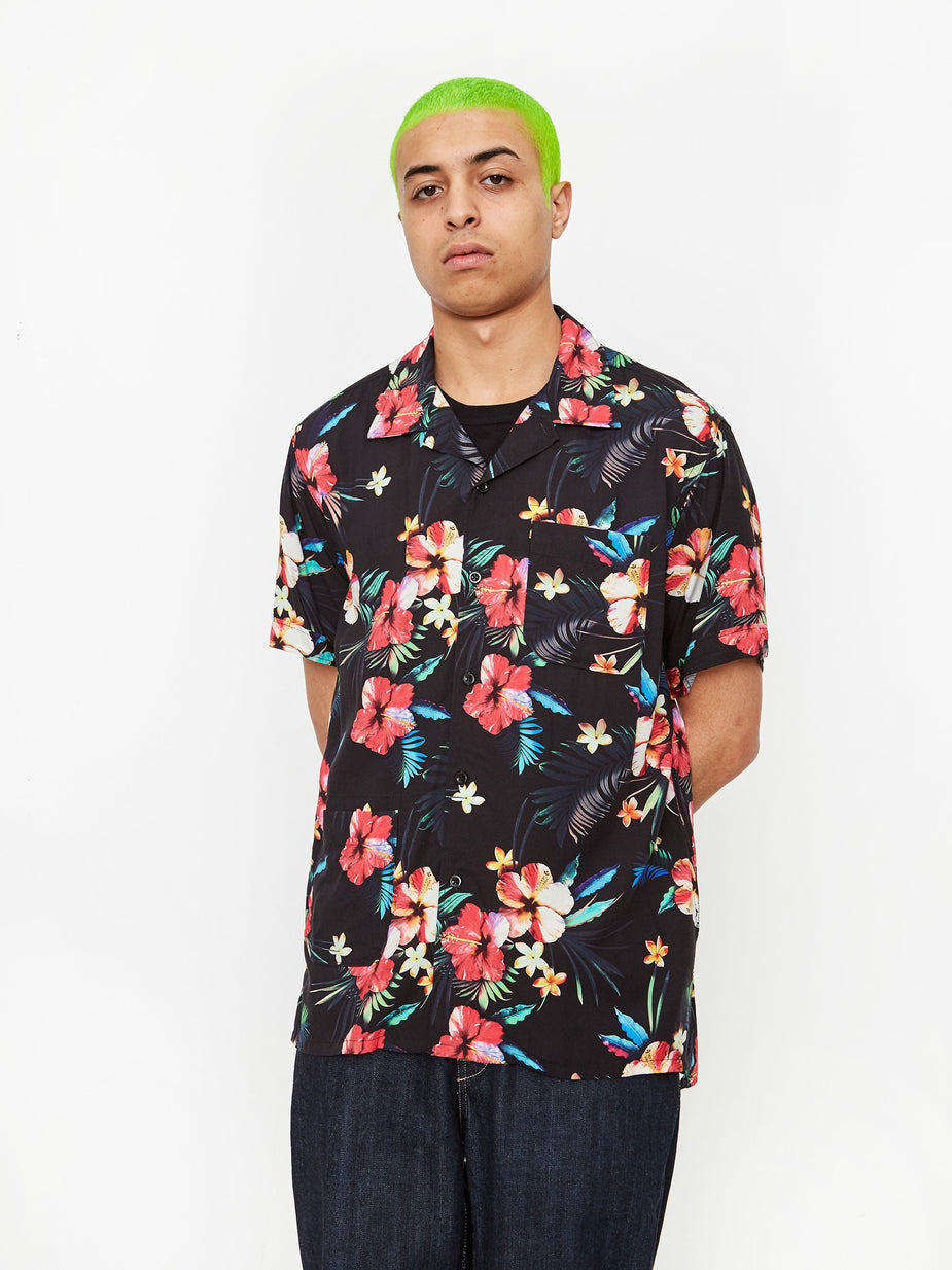 Engineered Garments Engineered Garments Camp Shirt - Black Tropical Floral - Black