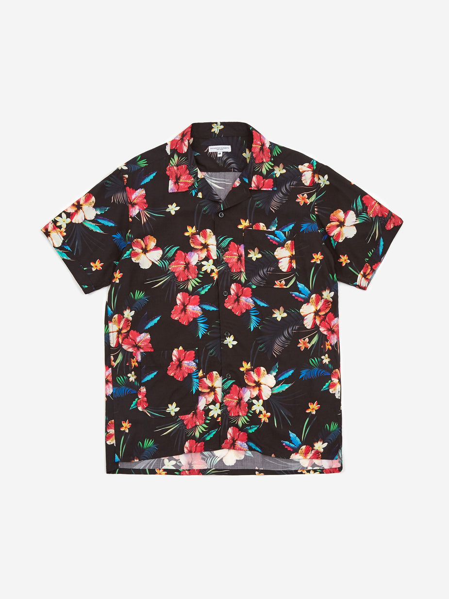 Engineered Garments Engineered Garments Camp Shirt - Black Tropical Floral - Black