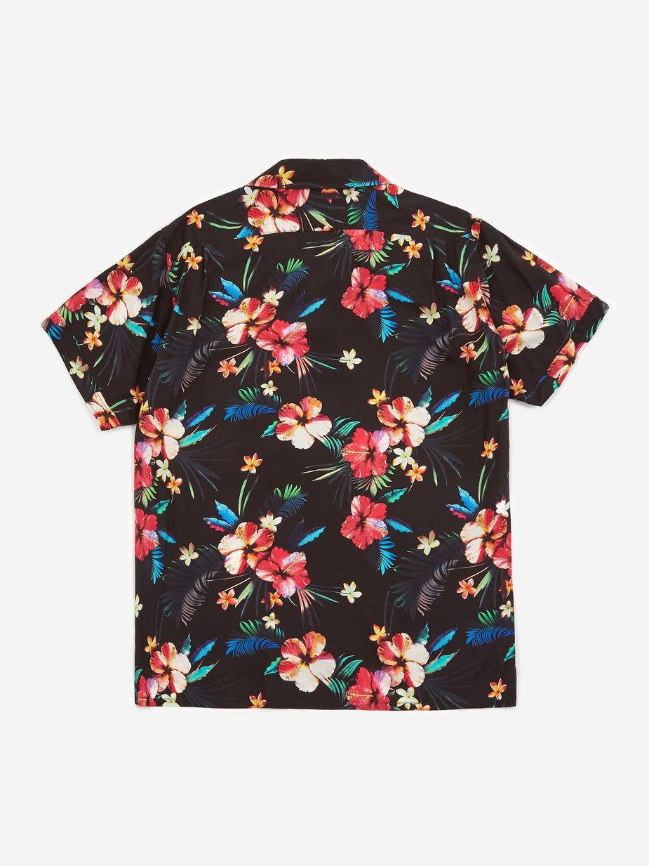 Engineered Garments Engineered Garments Camp Shirt - Black Tropical Floral - Black