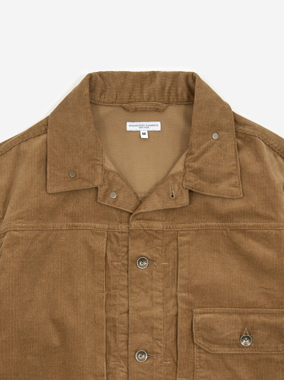 Engineered Garments Engineered Garments Corduroy Trucker Jacket - Khaki - Neutrals