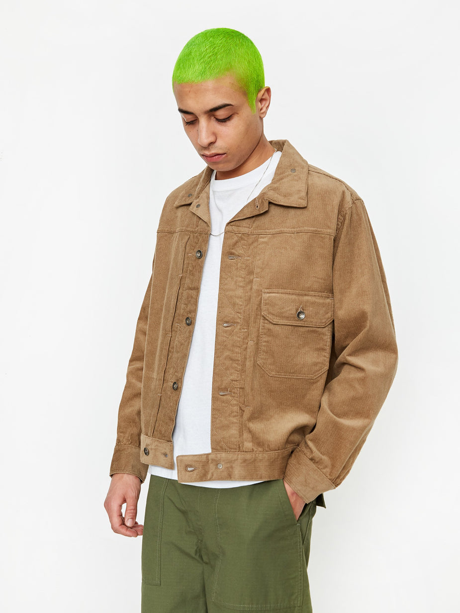 Engineered Garments Engineered Garments Corduroy Trucker Jacket - Khaki - Neutrals