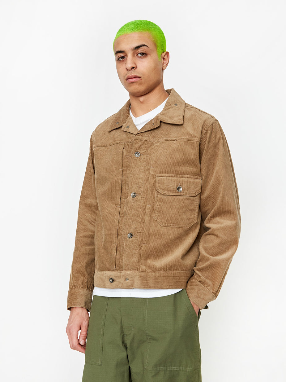 Engineered Garments Engineered Garments Corduroy Trucker Jacket - Khaki - Neutrals