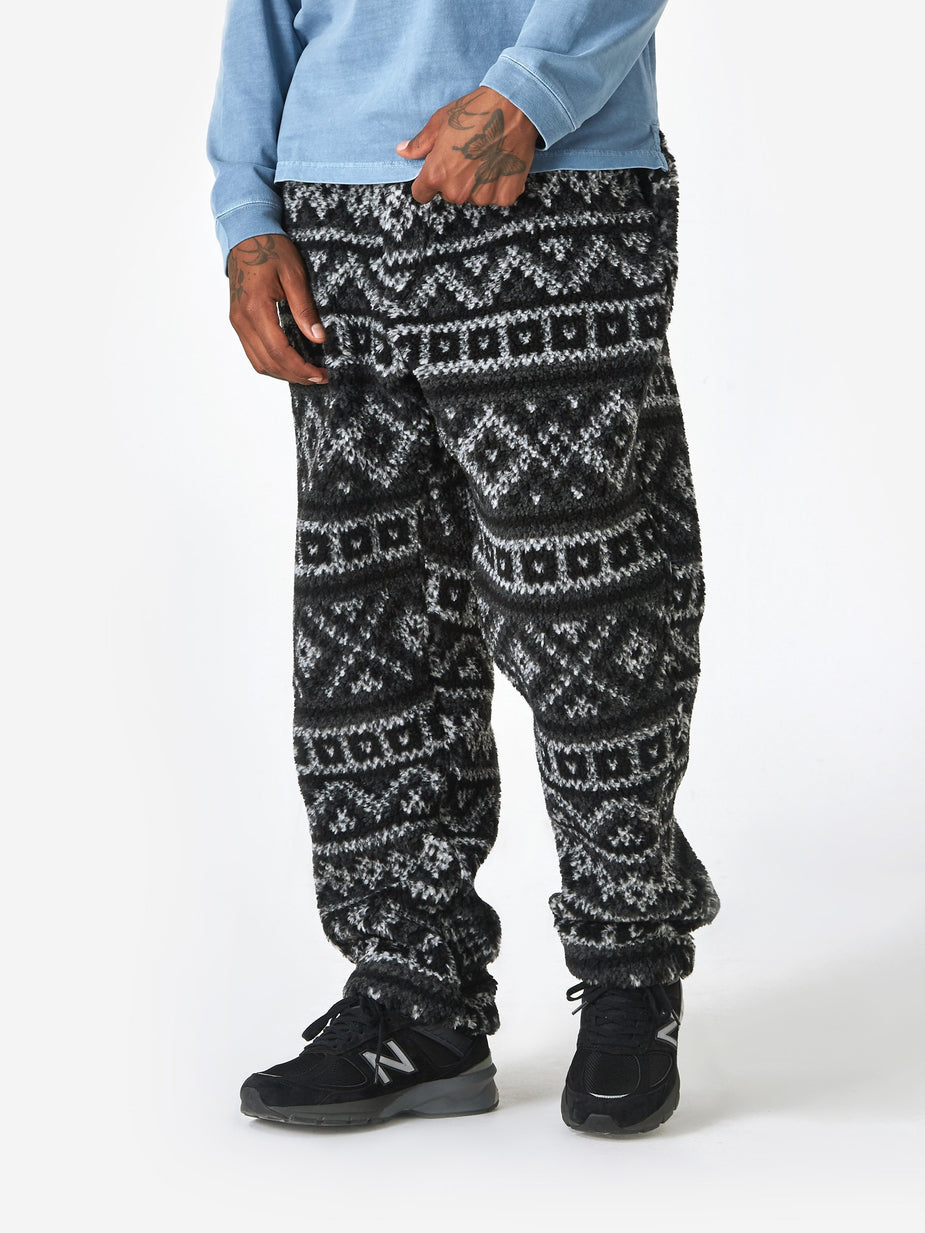 Engineered Garments Engineered Garments Fair Isle Jog Pant - Black/Grey - Black