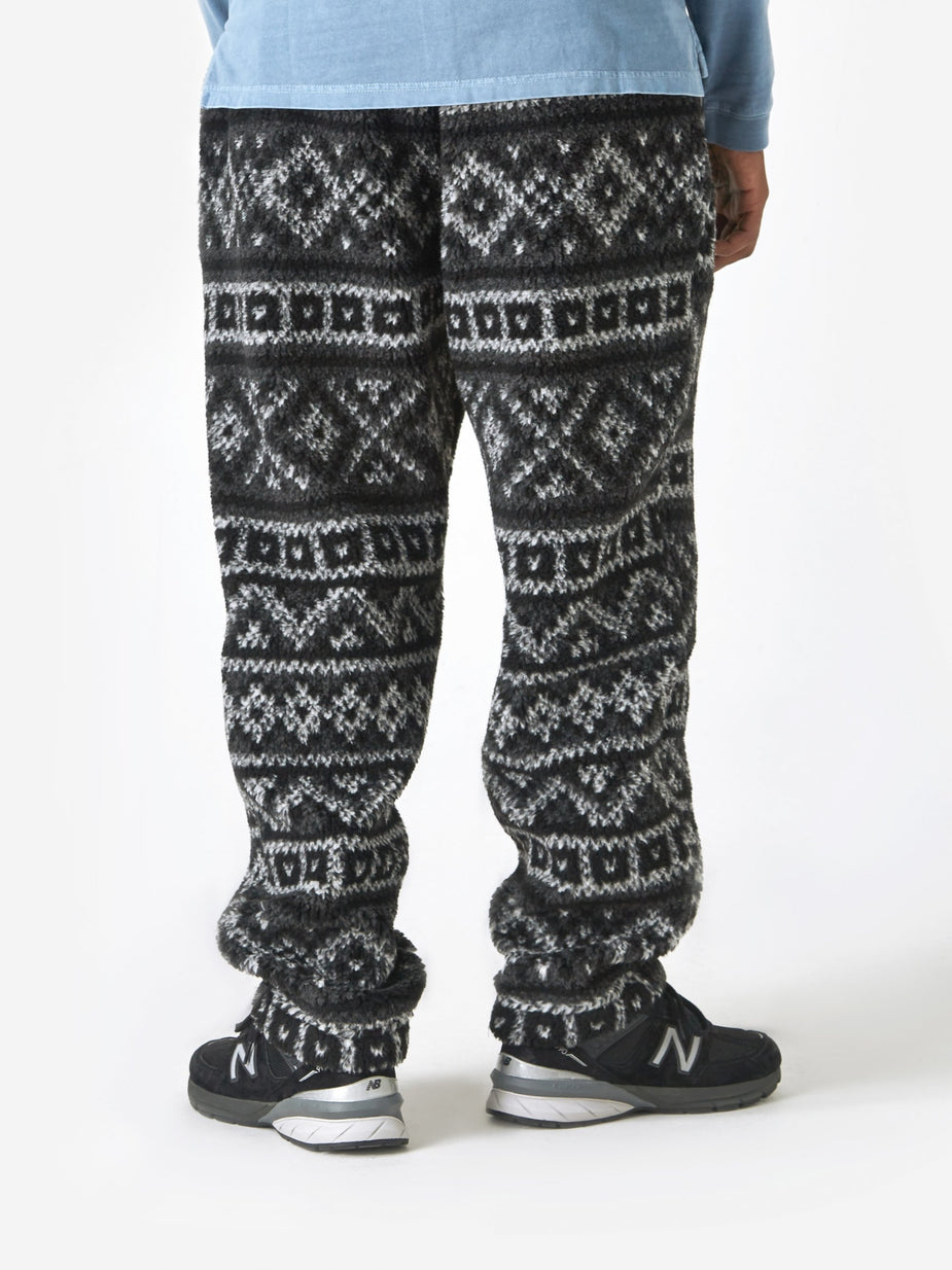 Engineered Garments Engineered Garments Fair Isle Jog Pant - Black/Grey - Black