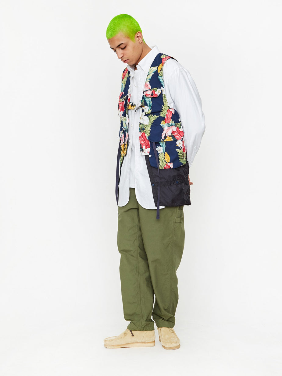 Engineered Garments Engineered Garments Game Vest - Navy Hawaiian Floral - Blue