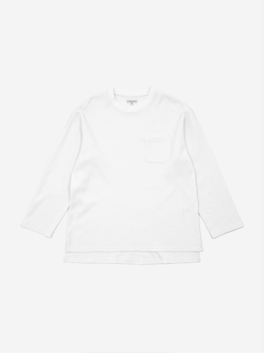 Engineered Garments Engineered Garments Longsleeve Thermal Crewneck T-Shirt - White - White