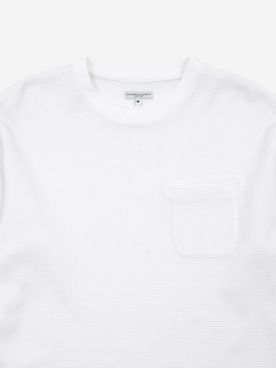 Engineered Garments Engineered Garments Longsleeve Thermal Crewneck T-Shirt - White - White