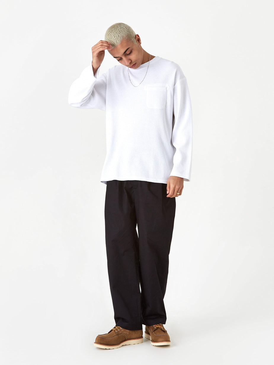 Engineered Garments Engineered Garments Longsleeve Thermal Crewneck T-Shirt - White - White
