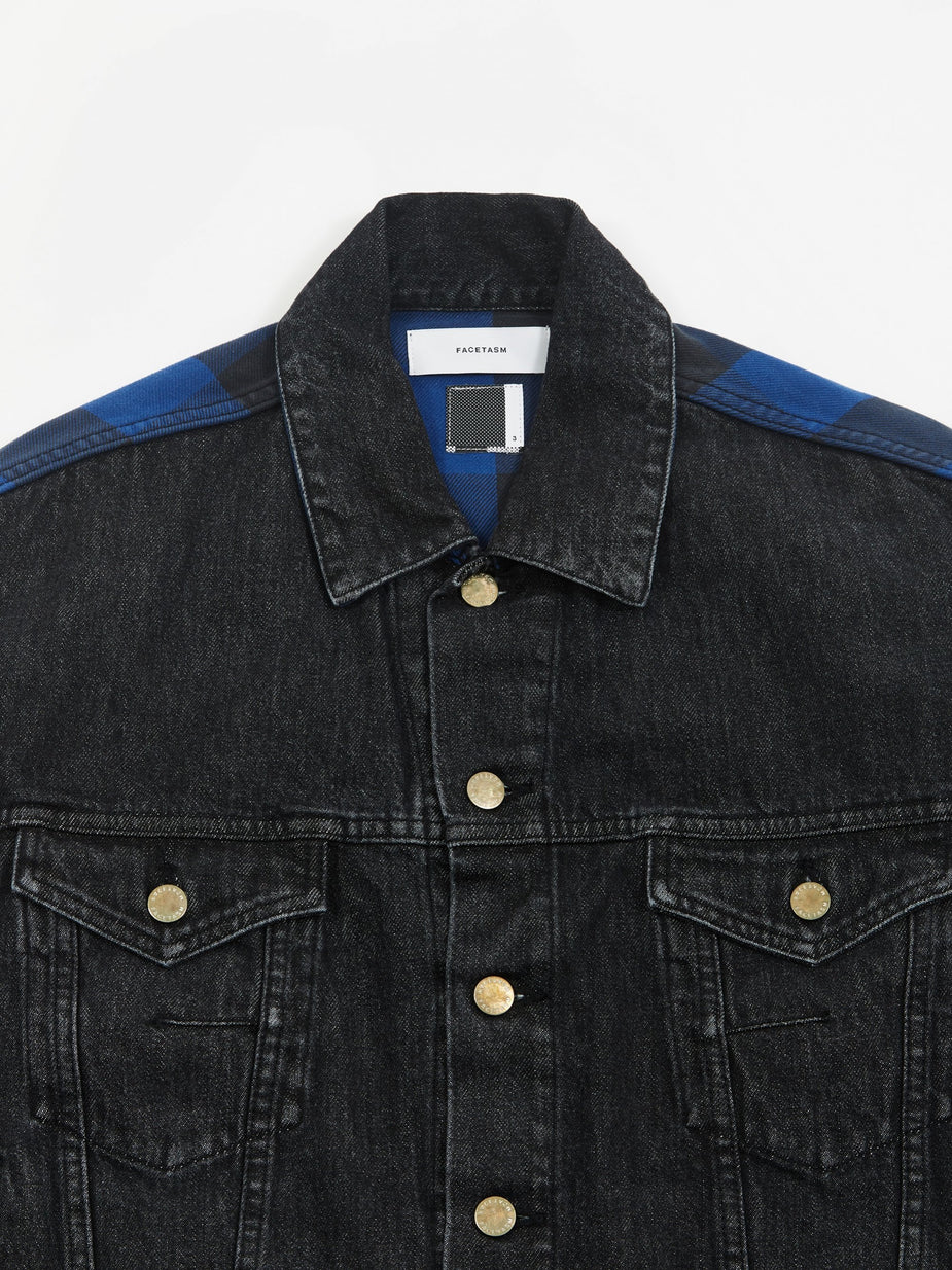 Facetasm Facetasm Denim Jacket - Black - Black
