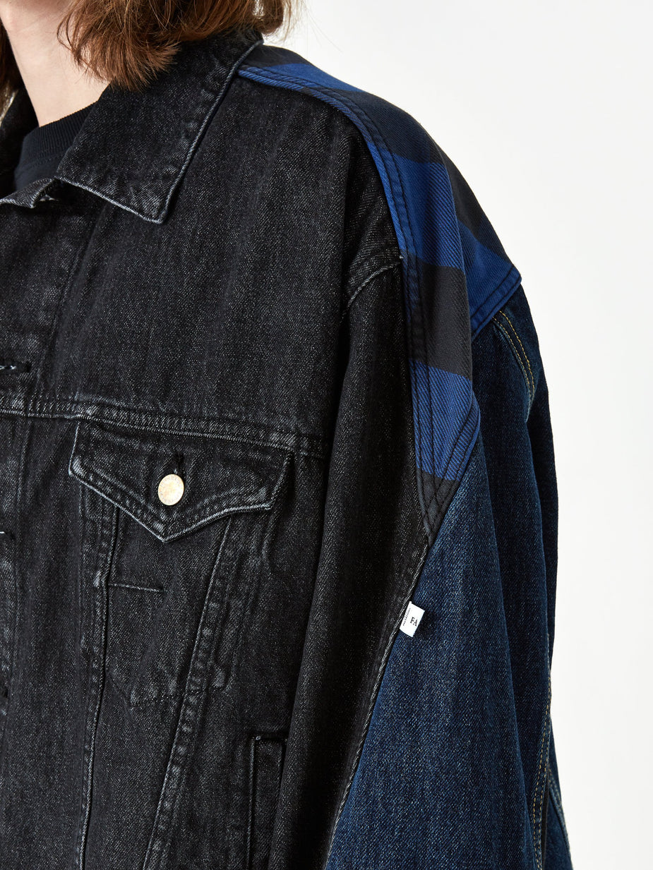 Facetasm Facetasm Denim Jacket - Black - Black