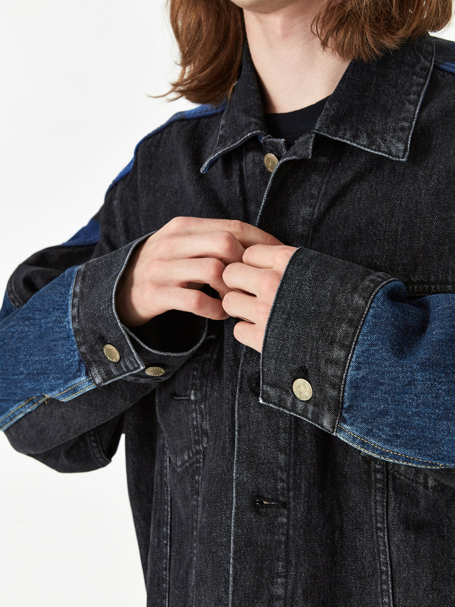 Facetasm Facetasm Denim Jacket - Black - Black