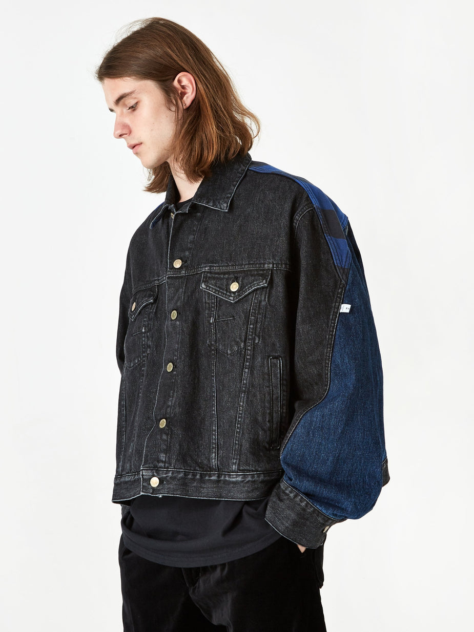 Facetasm Facetasm Denim Jacket - Black - Black