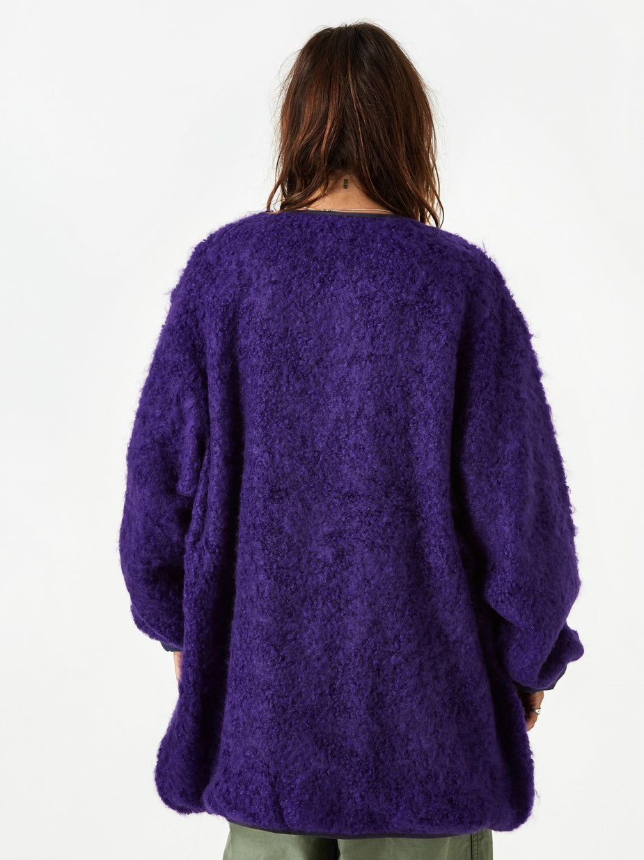 Facetasm Facetasm Fleece Fur Jacket - Purple - Purple
