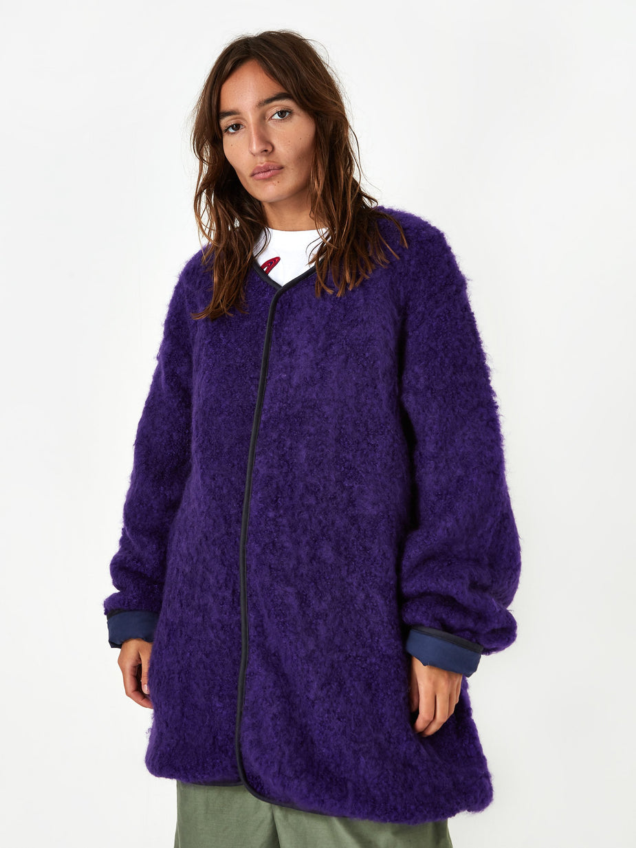 Facetasm Facetasm Fleece Fur Jacket - Purple - Purple