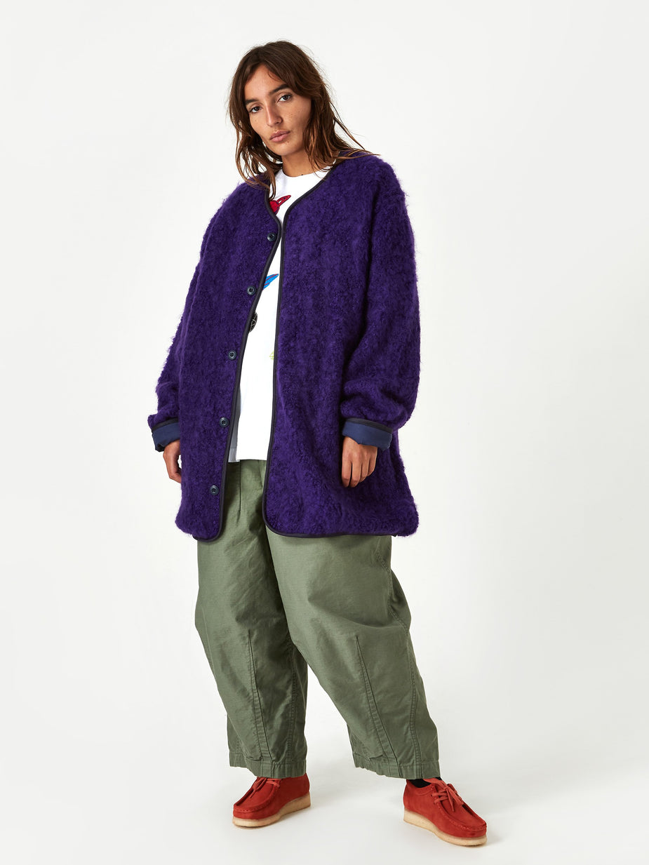 Facetasm Facetasm Fleece Fur Jacket - Purple - Purple