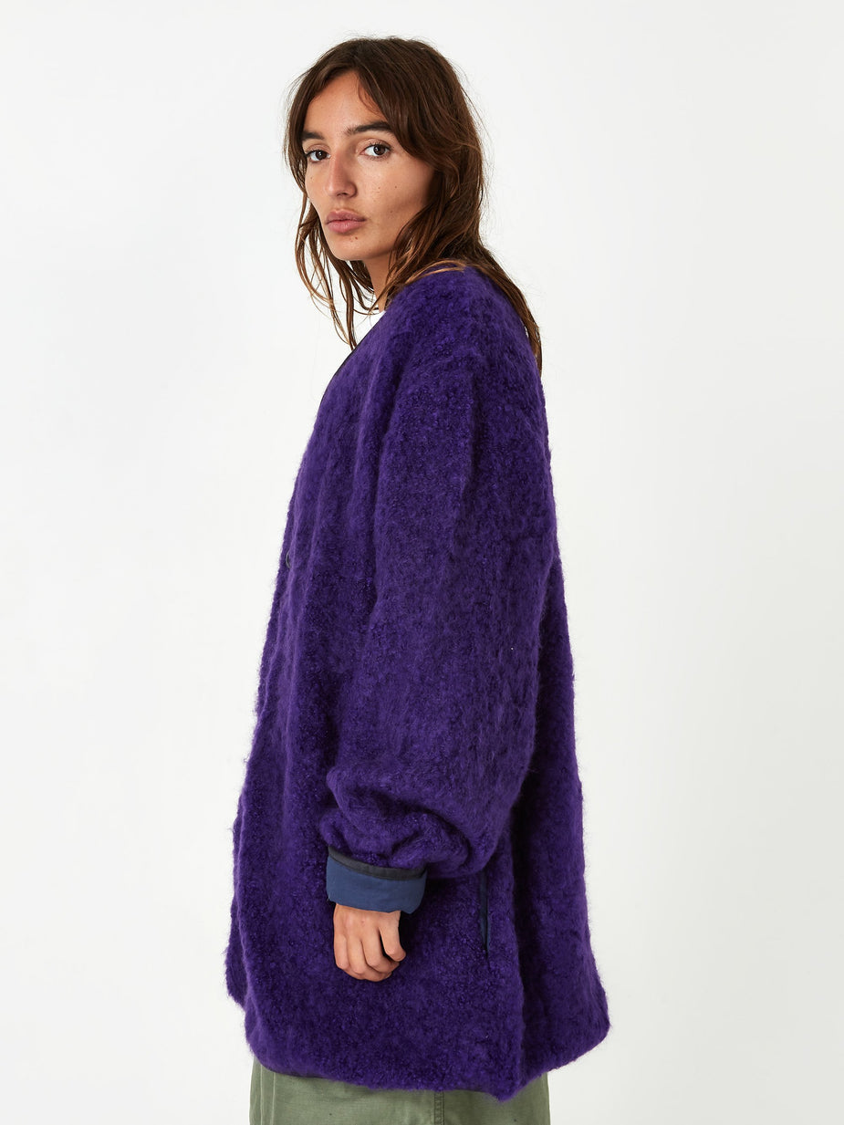 Facetasm Facetasm Fleece Fur Jacket - Purple - Purple