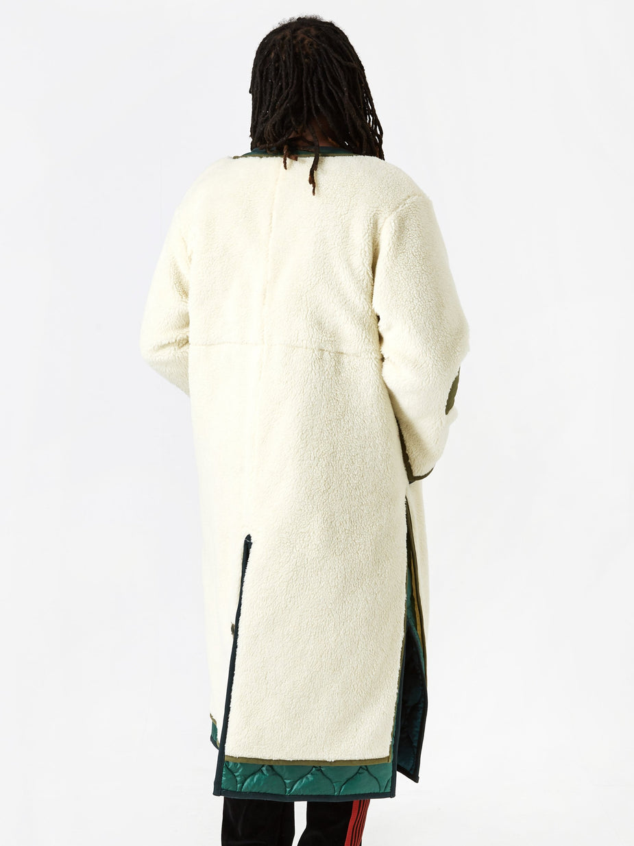 Facetasm Facetasm Fleece Liner Coat - White - White