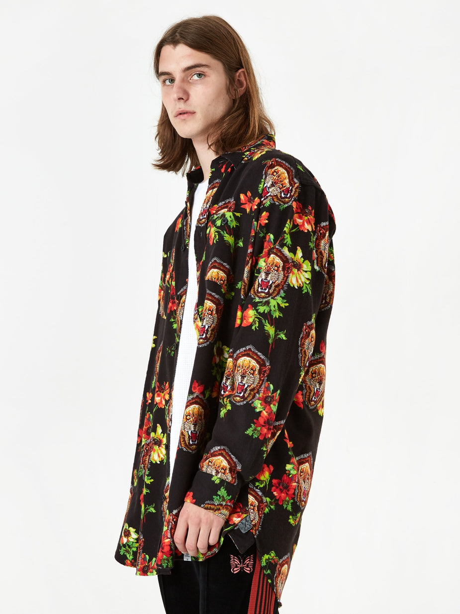 Facetasm Facetasm Pattern Shirt - Black - Black