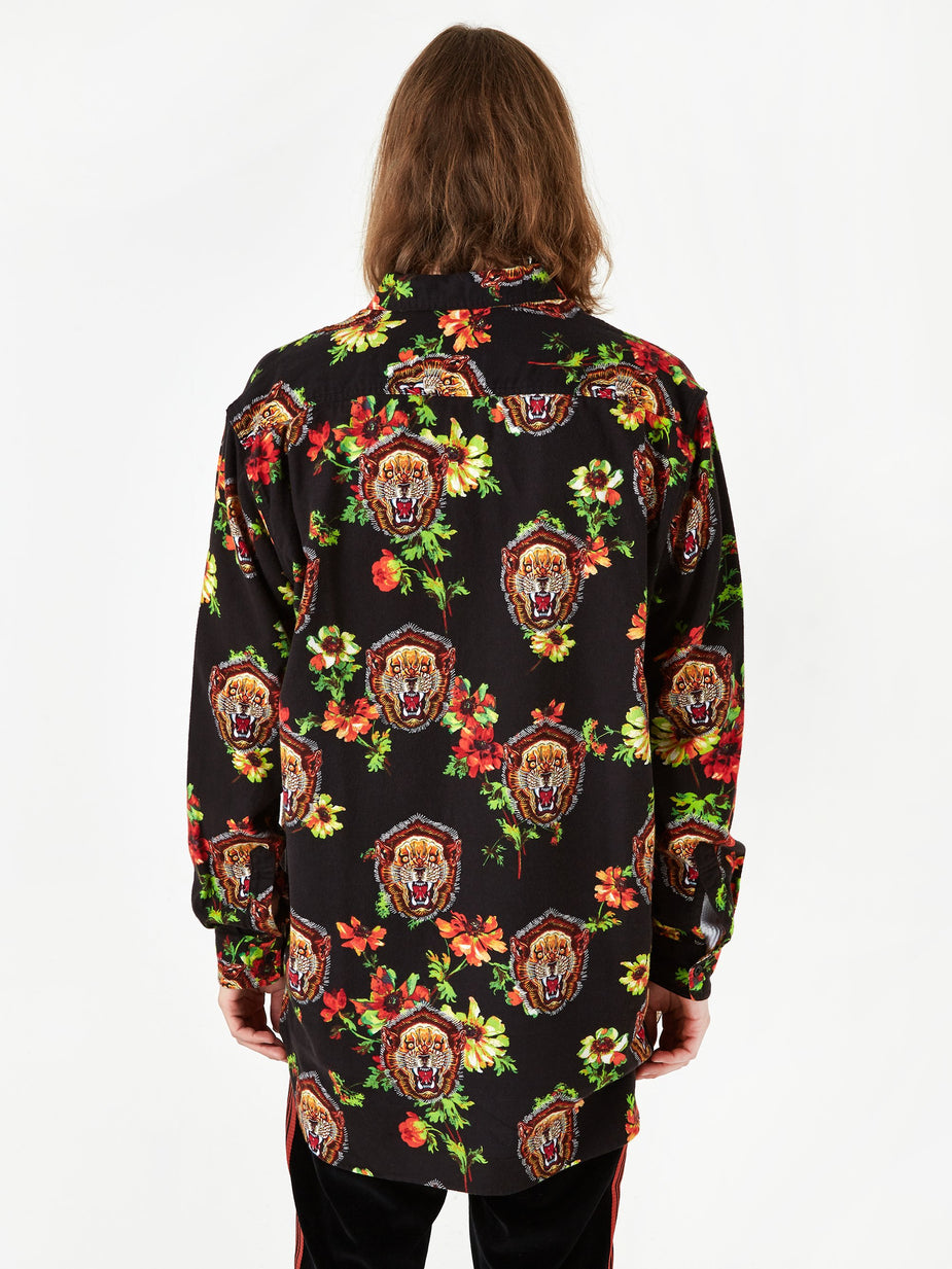 Facetasm Facetasm Pattern Shirt - Black - Black