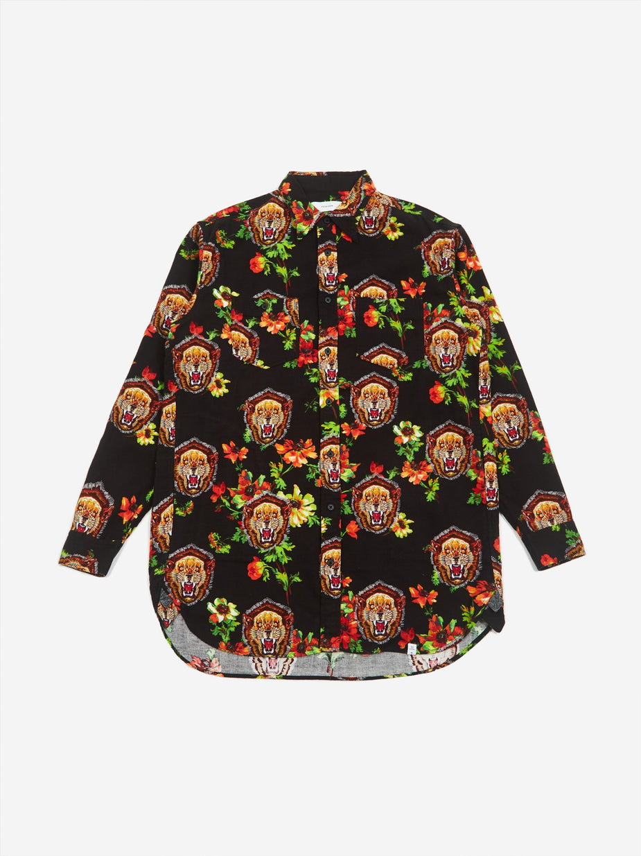 Facetasm Facetasm Pattern Shirt - Black - Black