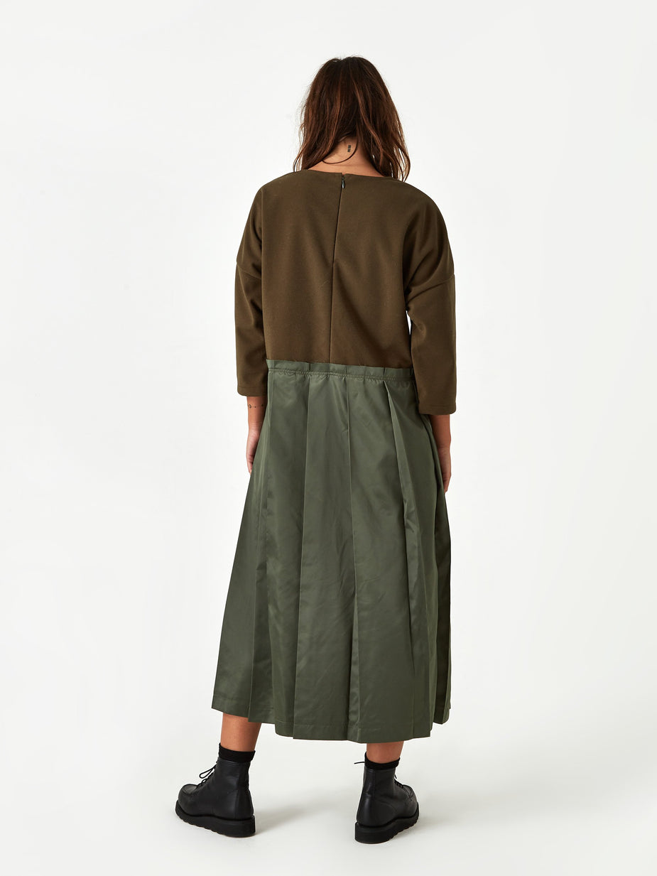 F/CE F/CE Switching One Piece Dress - Olive - Green