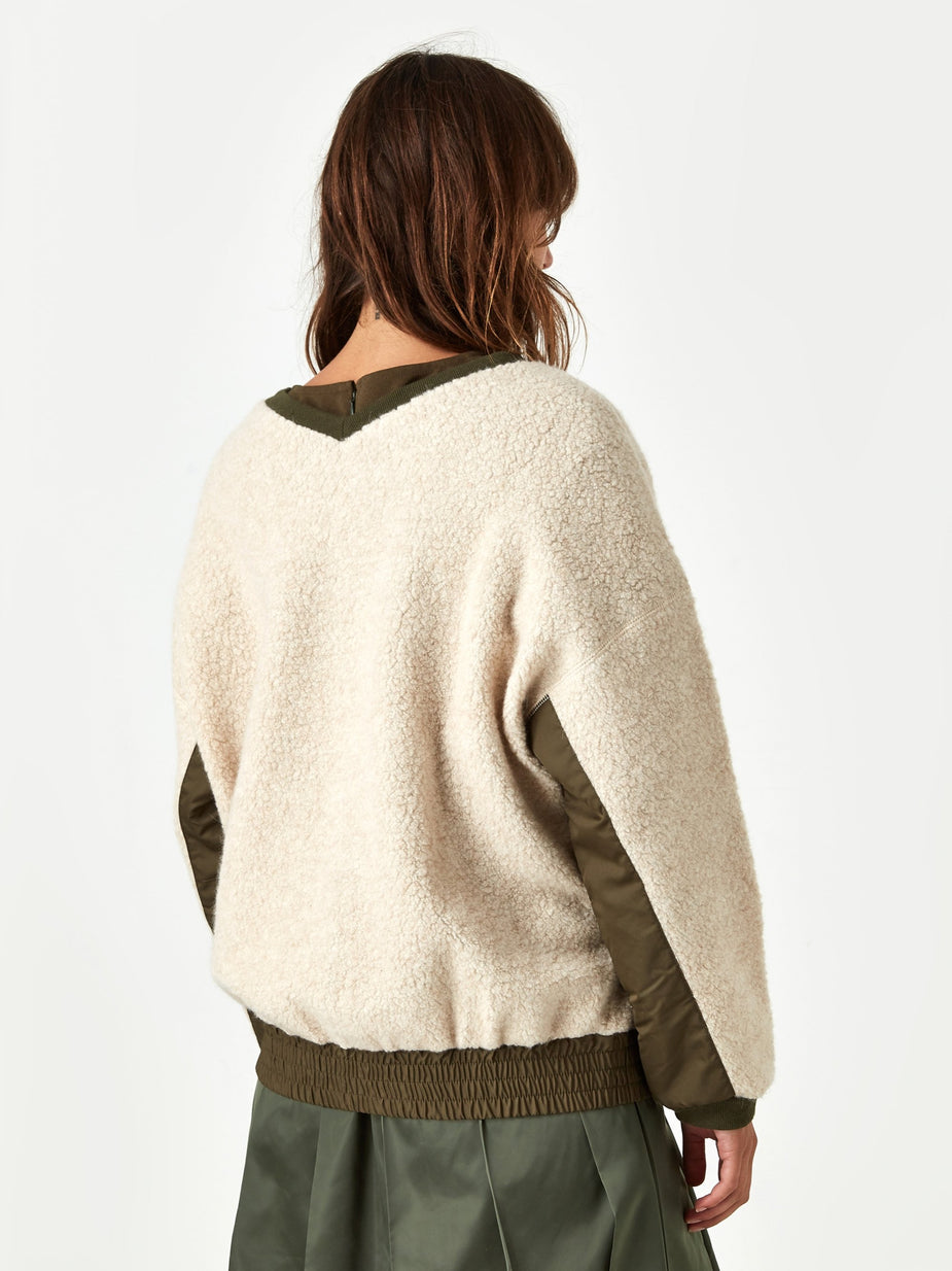F/CE F/CE Swithing Fluffy Sweatshirt - Ivory - Neutrals