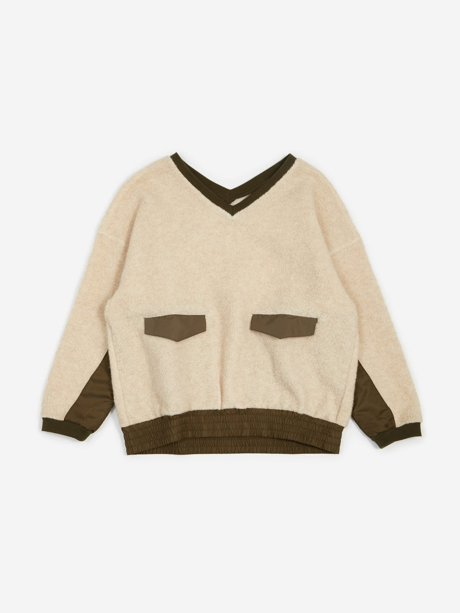F/CE F/CE Swithing Fluffy Sweatshirt - Ivory - Neutrals