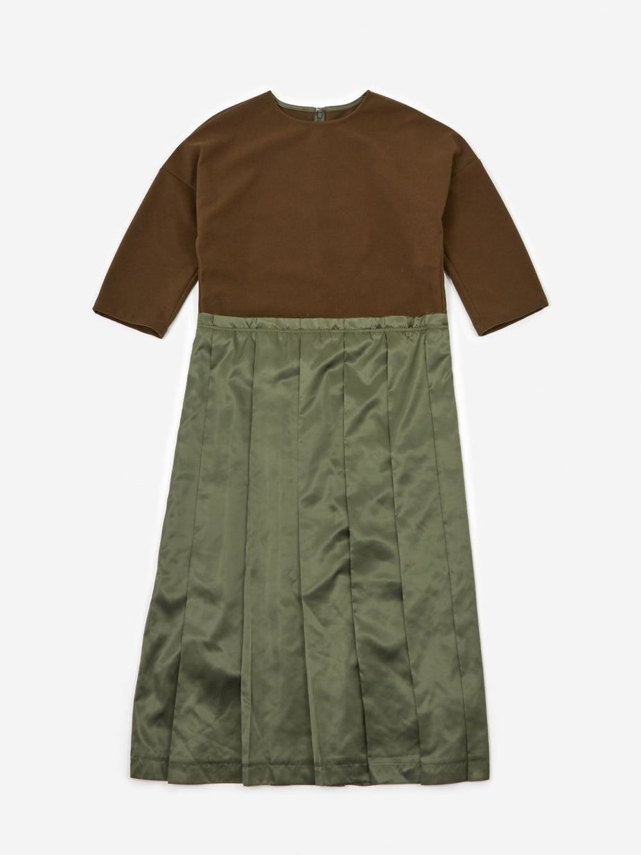 F/CE F/CE Switching One Piece Dress - Olive - Green